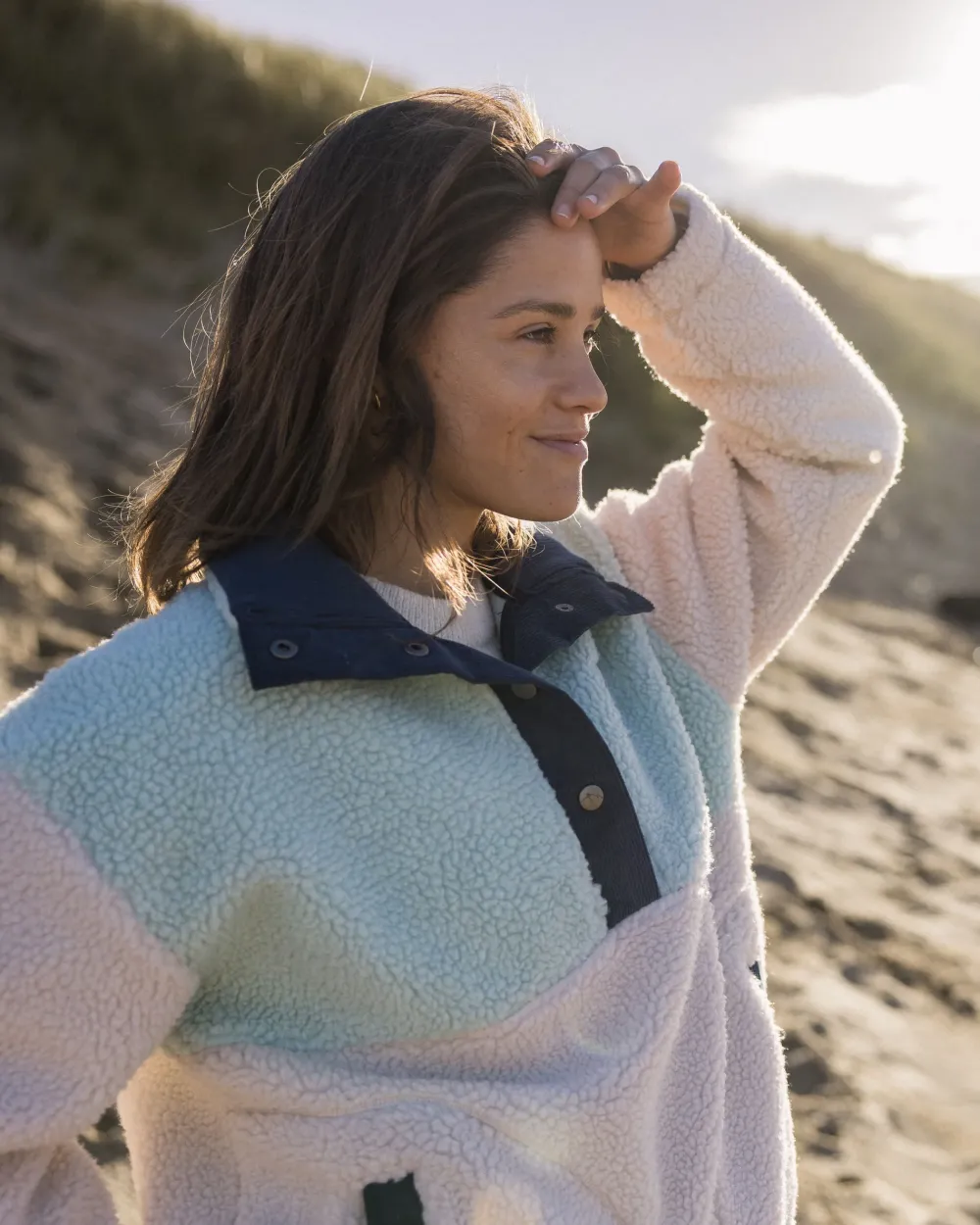 Passenger Fleece|Fleece>Create Recycled Deep-Pile Sherpa Fleece Vintage White