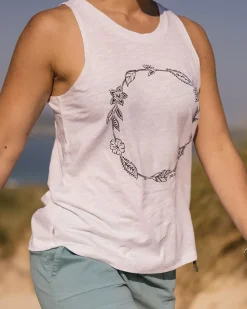 Passenger Tank Tops|Women's Outlet>Daisy Chain Recycled Cotton Tank Top White
