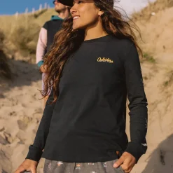 Passenger Tops & T-Shirts>Dawn Recycled Cotton LS T-Shirt Black