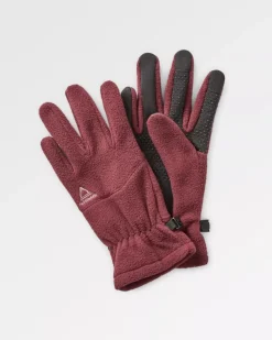 Floris van Bommel Gloves|Gloves>Daytrip Recycled Polar Fleece Touch Screen Gloves Wine