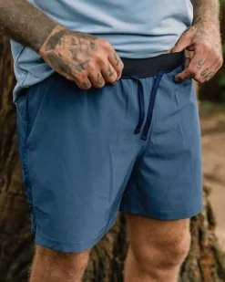 Floris van Bommel Shorts|Activewear>Descent Trail Recycled Shorts Dark Denim