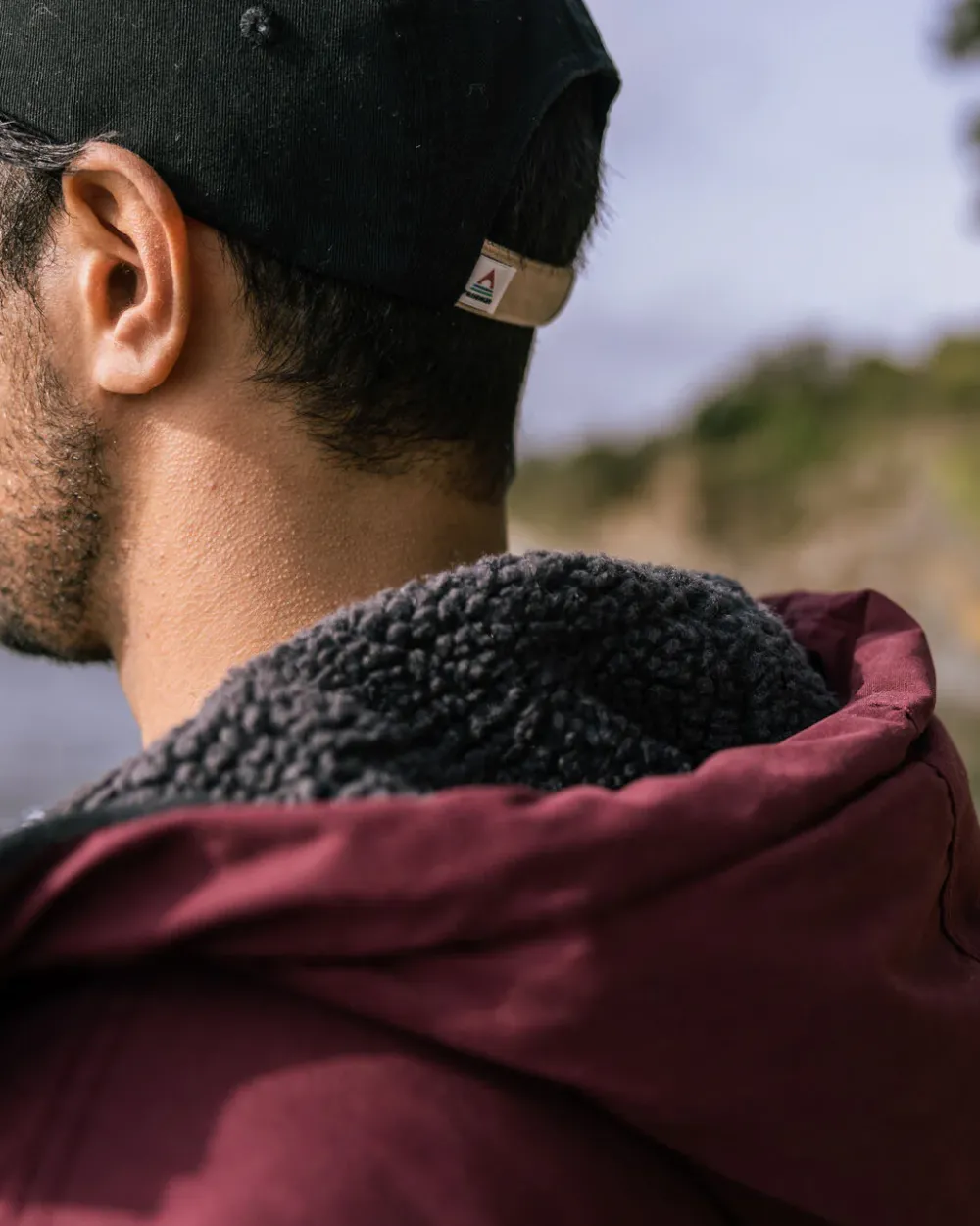 Passenger Men's Outlet|Men's>Discover Recycled Sherpa Lined Jacket Wine