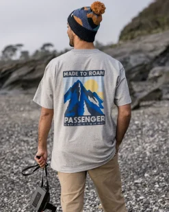 Passenger T-Shirts & Tank Tops|Men's Outlet>Distance Organic Relaxed Fit T-Shirt Grey Marl
