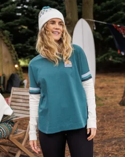 Passenger Tops & T-Shirts|Women's Outlet>Dream Organic Cotton Oversized LS T-Shirt Mediterranean