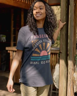 Passenger Tops & T-Shirts>Drifters Oversized Recycled Cotton T-Shirt Charcoal