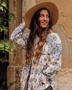 Passenger Shirts|Fleece>East Recycled Polar Oversized Shirt Large Tile Oatmeal