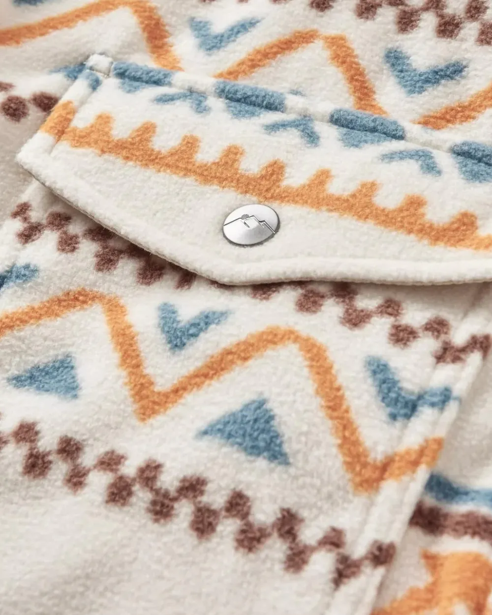 Passenger Shirts|Fleece>East Recycled Polar Oversized Shirt Homespun Stripe Sunrise Orange