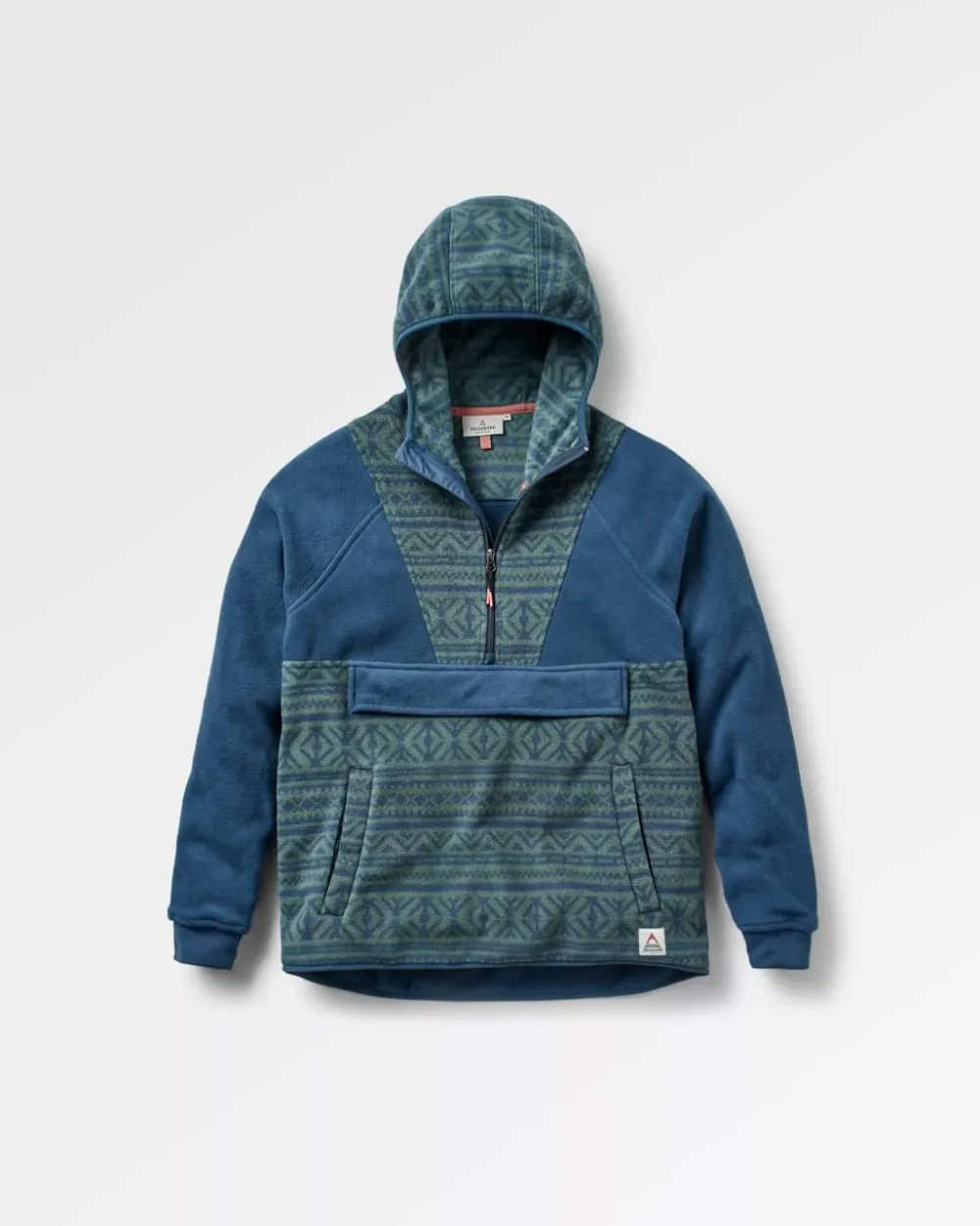 Passenger Fleece|Fleece>Edge Hooded 1/2 Zip Polar Fleece Nordic Geo Deep Ocean