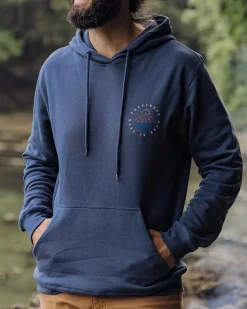 Passenger Hoodies & Sweatshirts|Best Sellers>Escapism Recycled Cotton Hoodie Dark Denim
