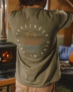 Passenger T-Shirts & Tank Tops|Best Sellers>Escapism Recycled Cotton T-Shirt Dusty Olive
