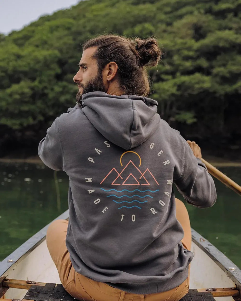 Passenger Hoodies & Sweatshirts|Best Sellers>Escapism Recycled Cotton Hoodie Faded Black