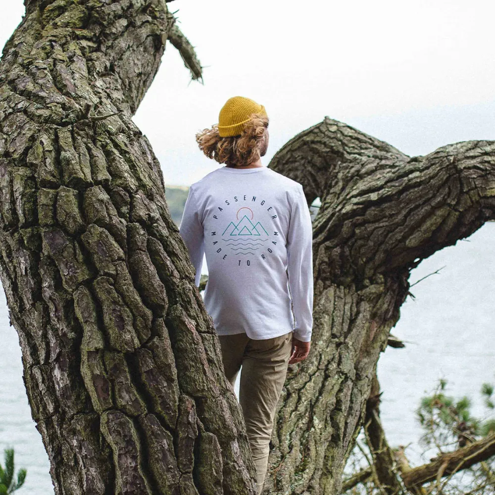 Passenger T-Shirts & Tank Tops>Escapism Recycled LS T-Shirt White