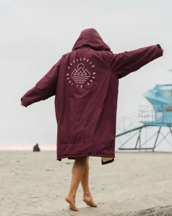 Passenger Changing Robes & Ponchos|Changing Robes & Surf Ponchos>Escapism Recycled Sherpa Lined Changing Robe Windsor Wine