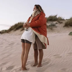 Floris van Bommel Changing Robes & Ponchos|Changing Robes & Surf Ponchos>Escapism Recycled Sherpa Lined Changing Robe Rust