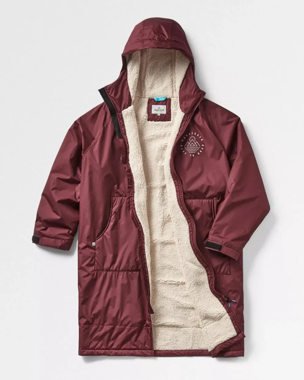 Floris van Bommel Changing Robes & Ponchos|Changing Robes & Surf Ponchos>Escapism Recycled Sherpa Lined Changing Robe Windsor Wine