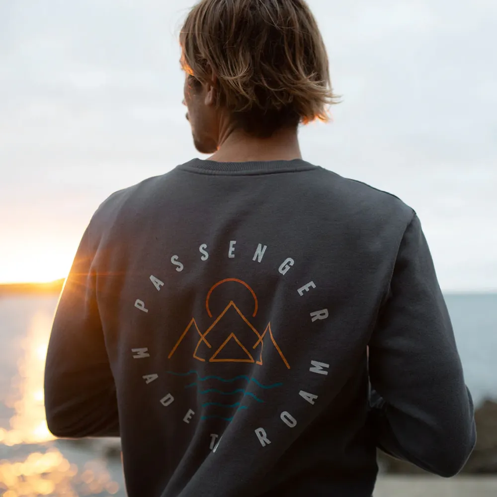 Passenger Hoodies & Sweatshirts|Best Sellers>Escapism Recycled Sweatshirt Faded Black