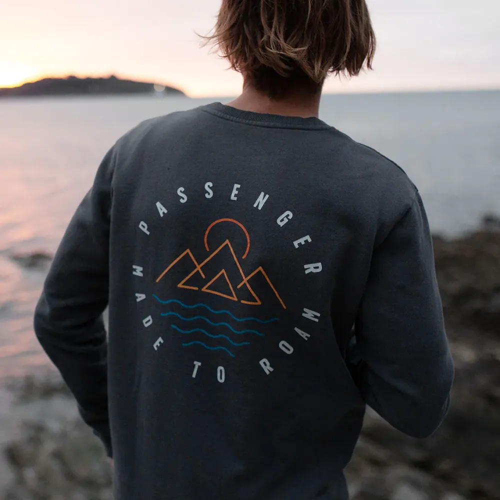Passenger Hoodies & Sweatshirts|Best Sellers>Escapism Recycled Sweatshirt Faded Black