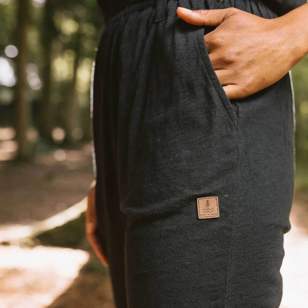 Passenger Jumpsuits & Playsuits|Dungarees & Pants>Eva Recycled Cotton Jumpsuit Black