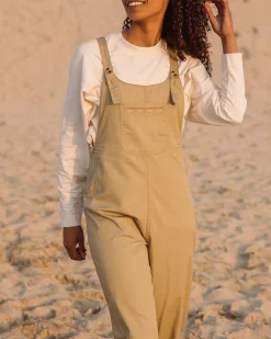 Passenger Dungarees & Pants|Women's Outlet>Faye Organic Cotton Dungarees Biscuit