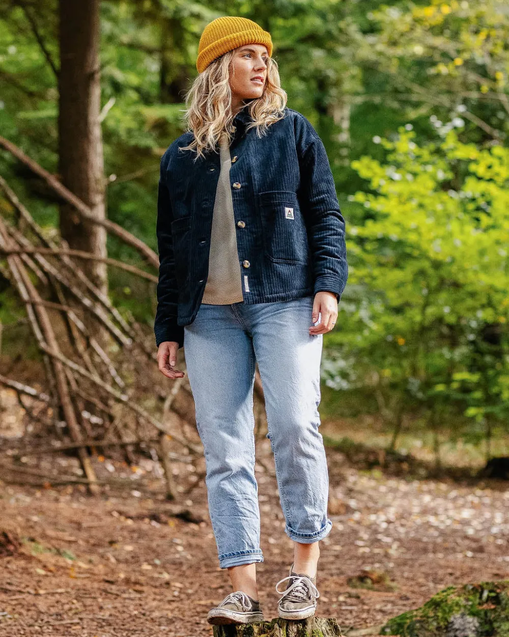 Passenger Shirts|Overshirts>Flint Recycled Cord Overshirt Deep Navy