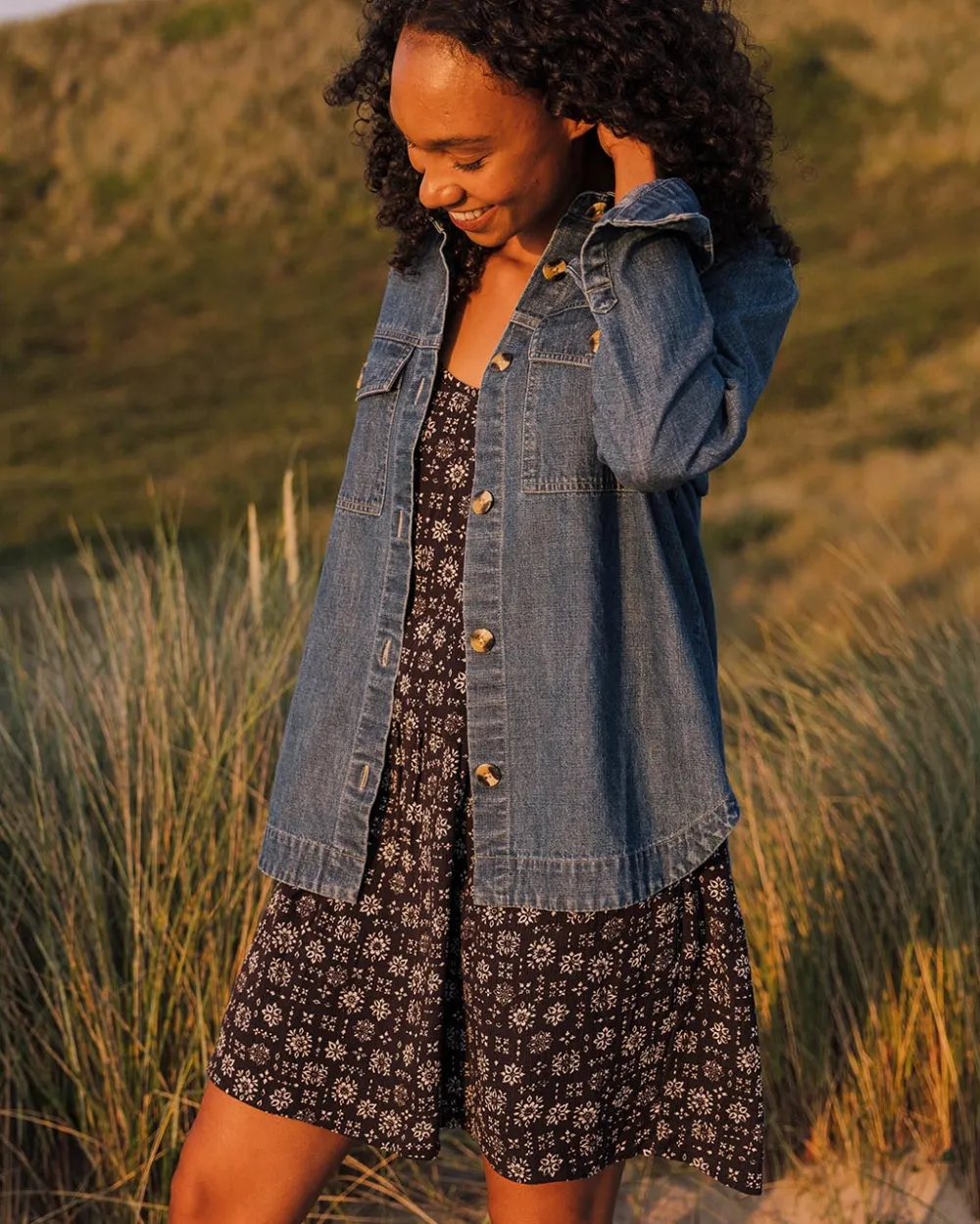 Passenger Dresses & Skirts|Women's Outlet>Floaty Layered Dress Simple Tile Faded Black