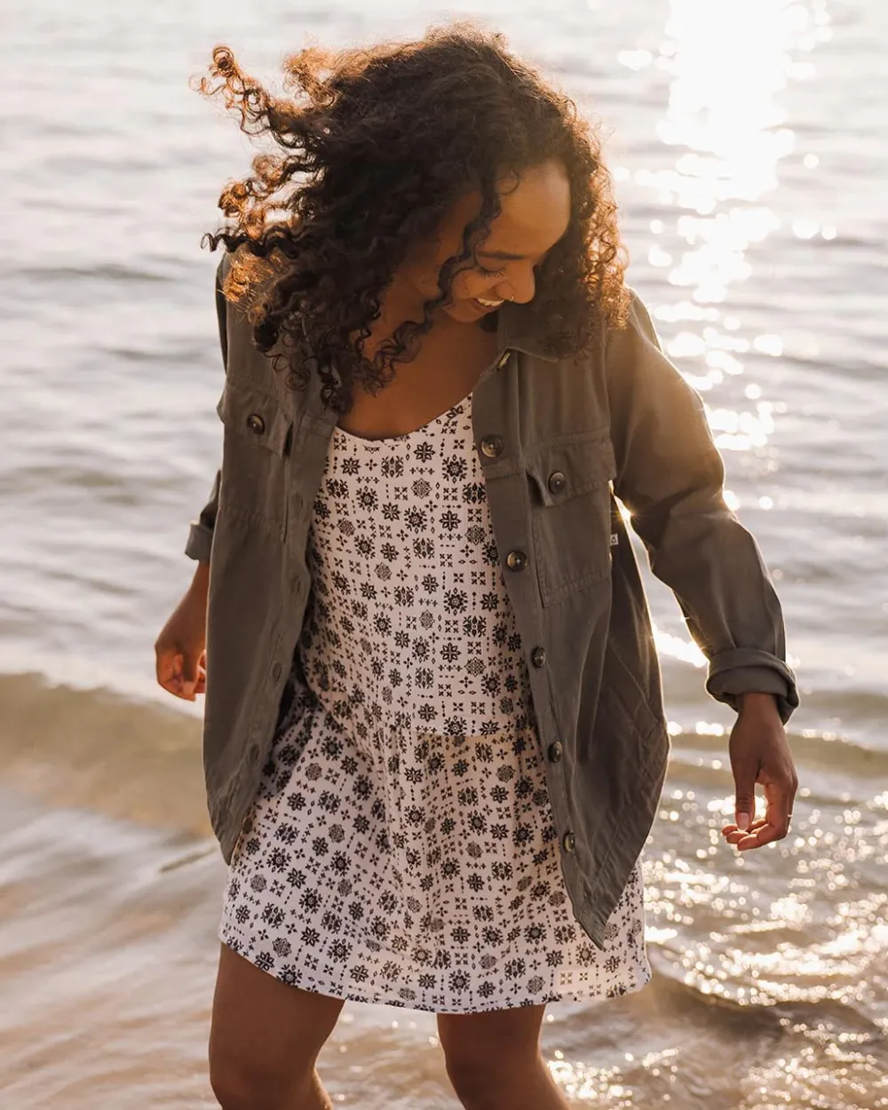 Passenger Dresses & Skirts|Women's Outlet>Floaty Layered Dress Simple Tile Ivory