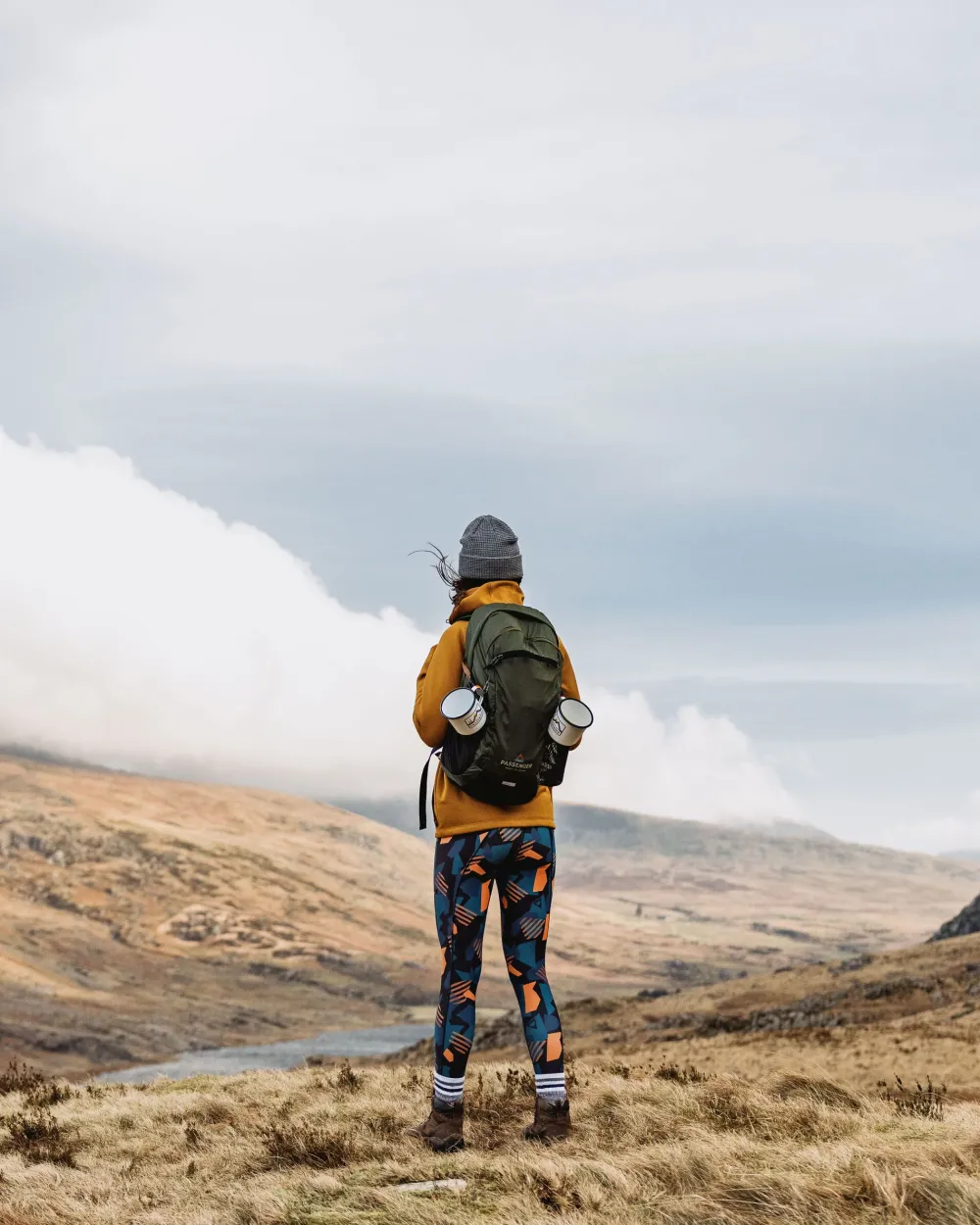 Passenger Dungarees & Pants|Leggings>Fresh Air 2.0 Recycled Leggings Apricot Camo