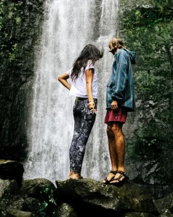 Passenger Leggings|Dungarees & Pants>Fresh Air Recycled Leggings Black Floral