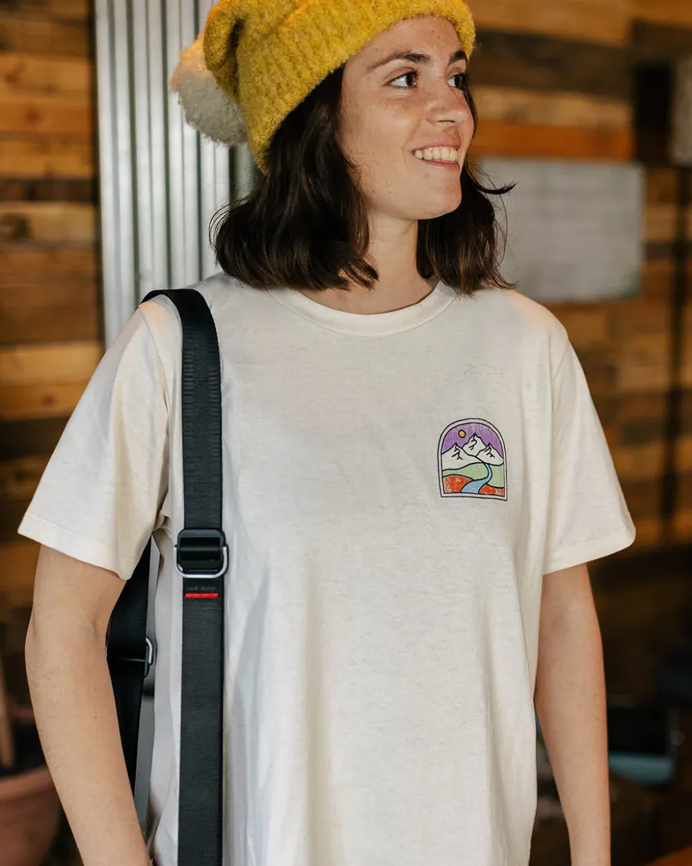 Passenger Tops & T-Shirts>Friday Collective Recycled Cotton T-Shirt Birch