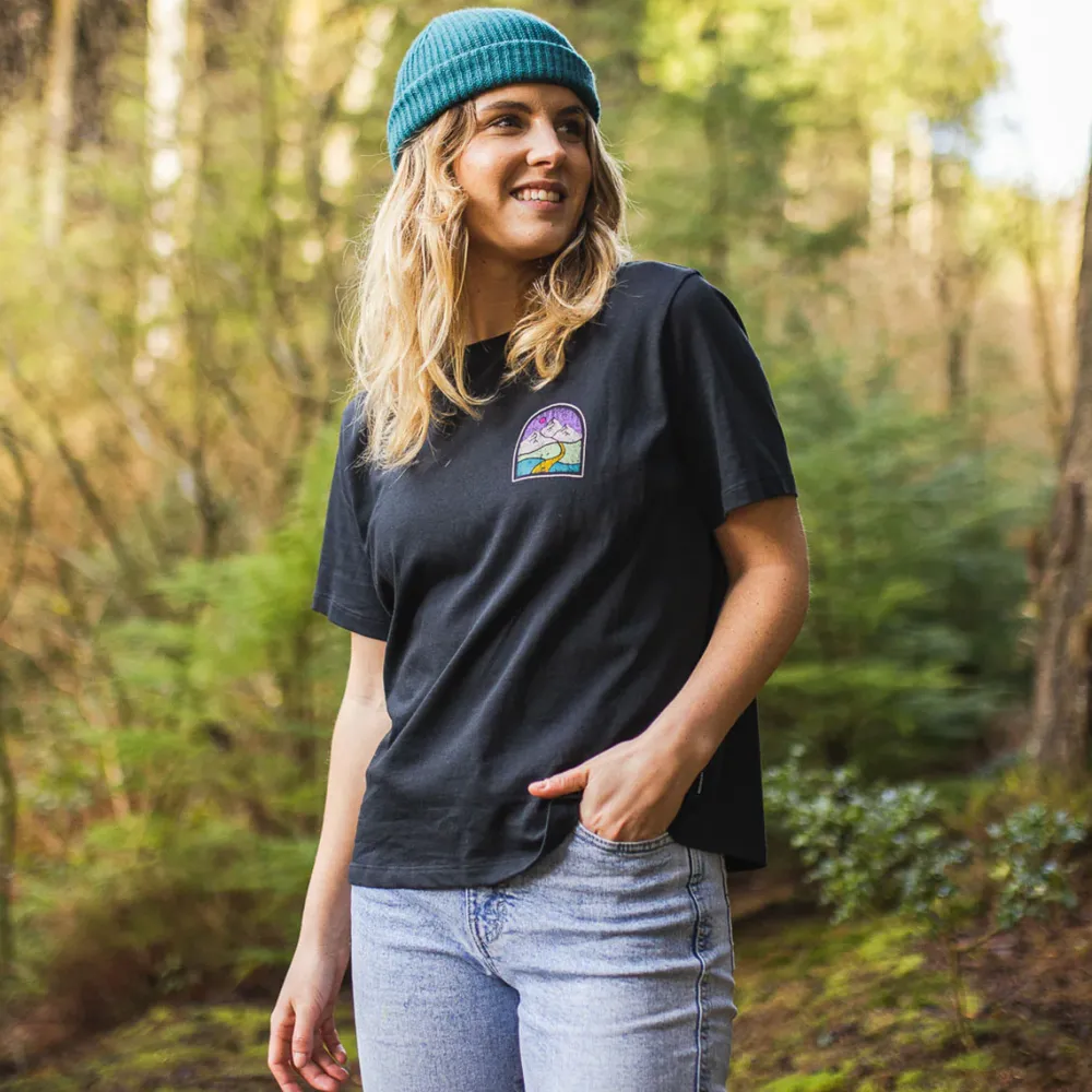 Passenger Tops & T-Shirts>Friday Collective Recycled Cotton T-Shirt Black