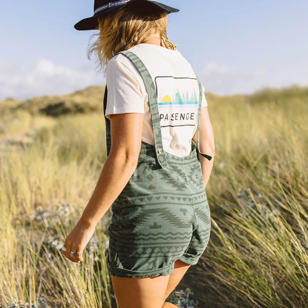 Passenger Shorts|Jumpsuits & Playsuits>Fun Days Recycled Cord Playsuit Dark Ivy Adrift