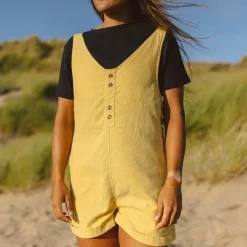 Passenger Shorts|Jumpsuits & Playsuits>Fun Days Recycled Cord Playsuit Jojoba