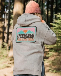 Passenger Hoodies & Sweatshirts>Golden Hour Recycled Cotton Hoodie Grey Marl