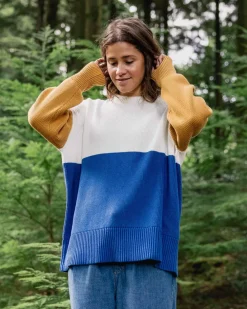 Passenger Women's Outlet|Women's>Gondwana Organic Oversized Knitted Jumper True Blue