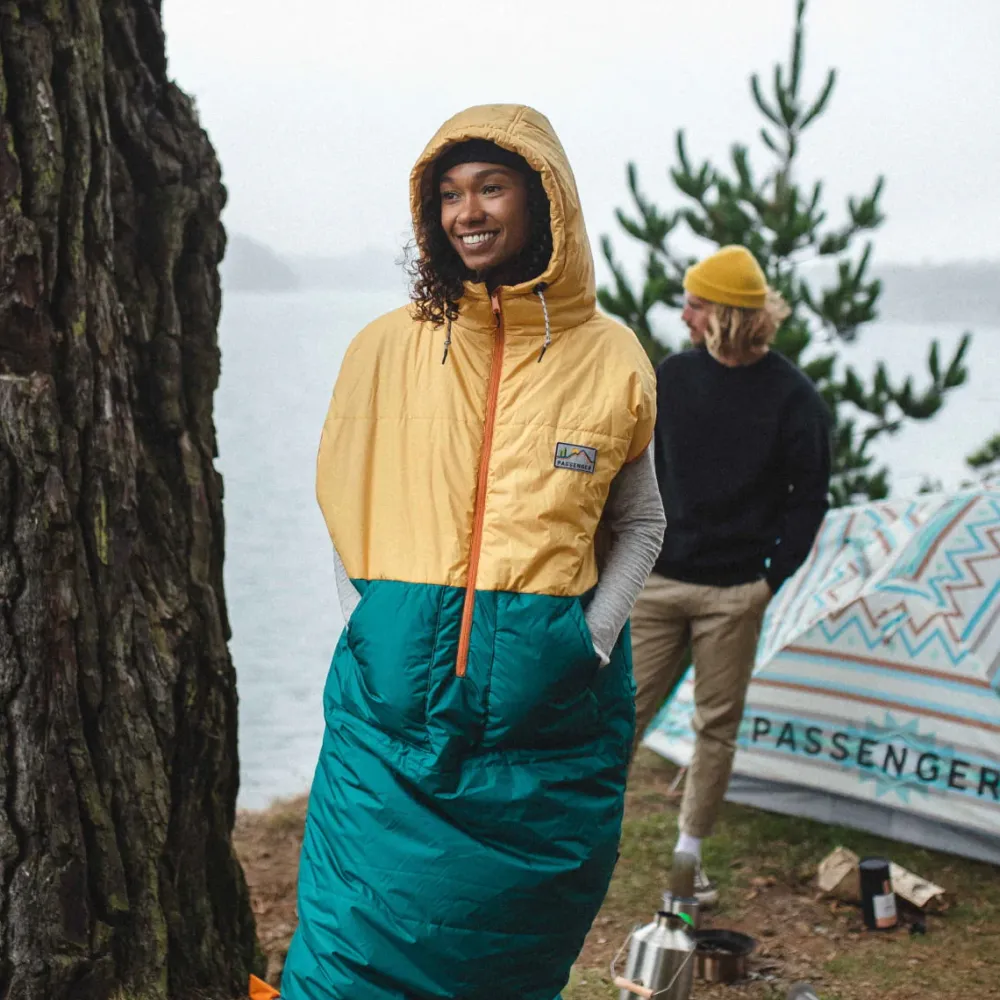 Passenger Accessories|Blankets>Good Times Recycled Sleep Sack Ochre Yellow/ Storm Green