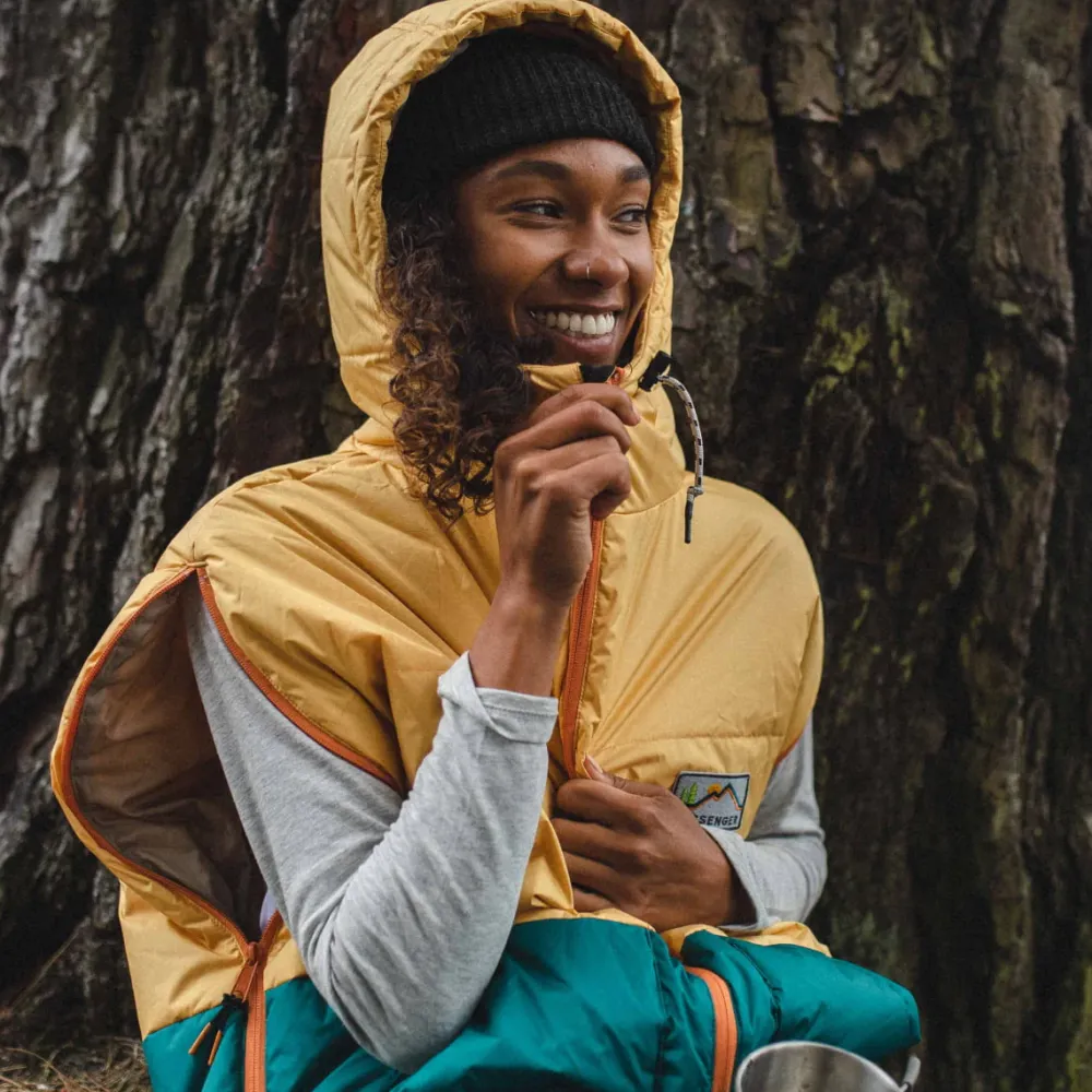 Passenger Accessories|Blankets>Good Times Recycled Sleep Sack Ochre Yellow/ Storm Green