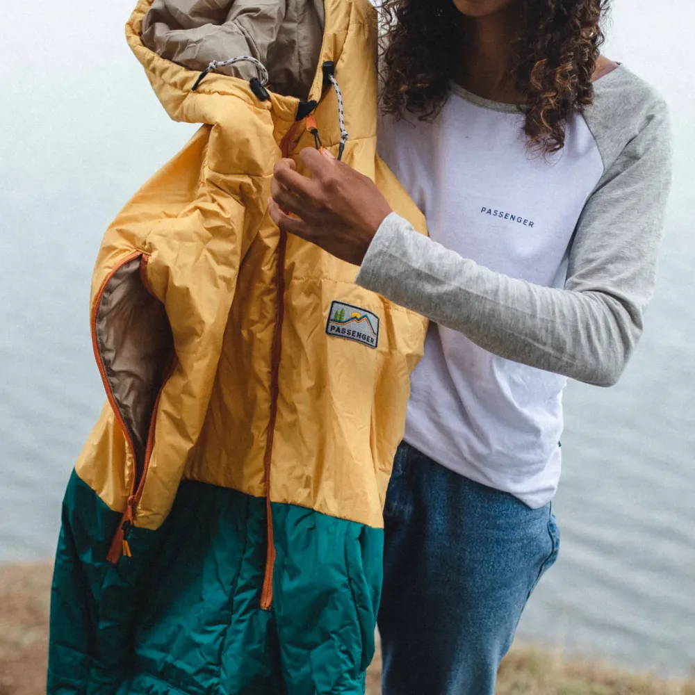 Passenger Accessories|Blankets>Good Times Recycled Sleep Sack Ochre Yellow/ Storm Green
