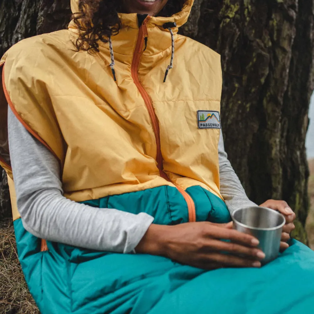 Passenger Accessories|Blankets>Good Times Recycled Sleep Sack Ochre Yellow/ Storm Green