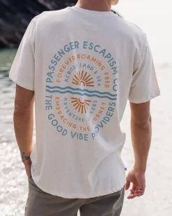 Floris van Bommel T-Shirts & Tank Tops|Men's Outlet>Good Vibes Recycled Cotton T-Shirt Milky Marl
