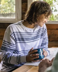 Passenger Tops & T-Shirts|Women's Outlet>Graceful Textured LS Top Navy Stripe
