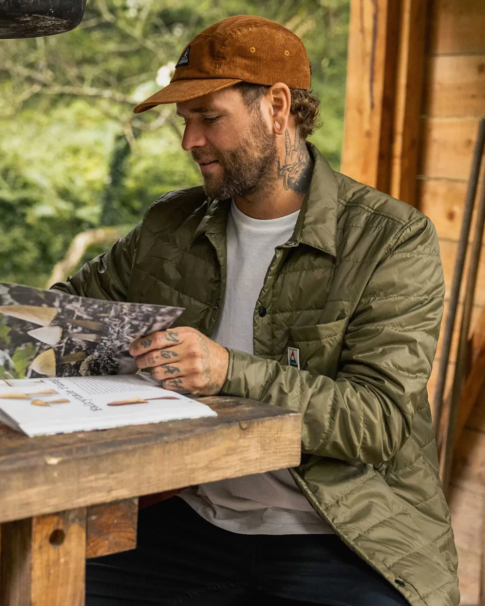 Passenger Shirts|Overshirts>Grain Recycled Insulated Overshirt Khaki