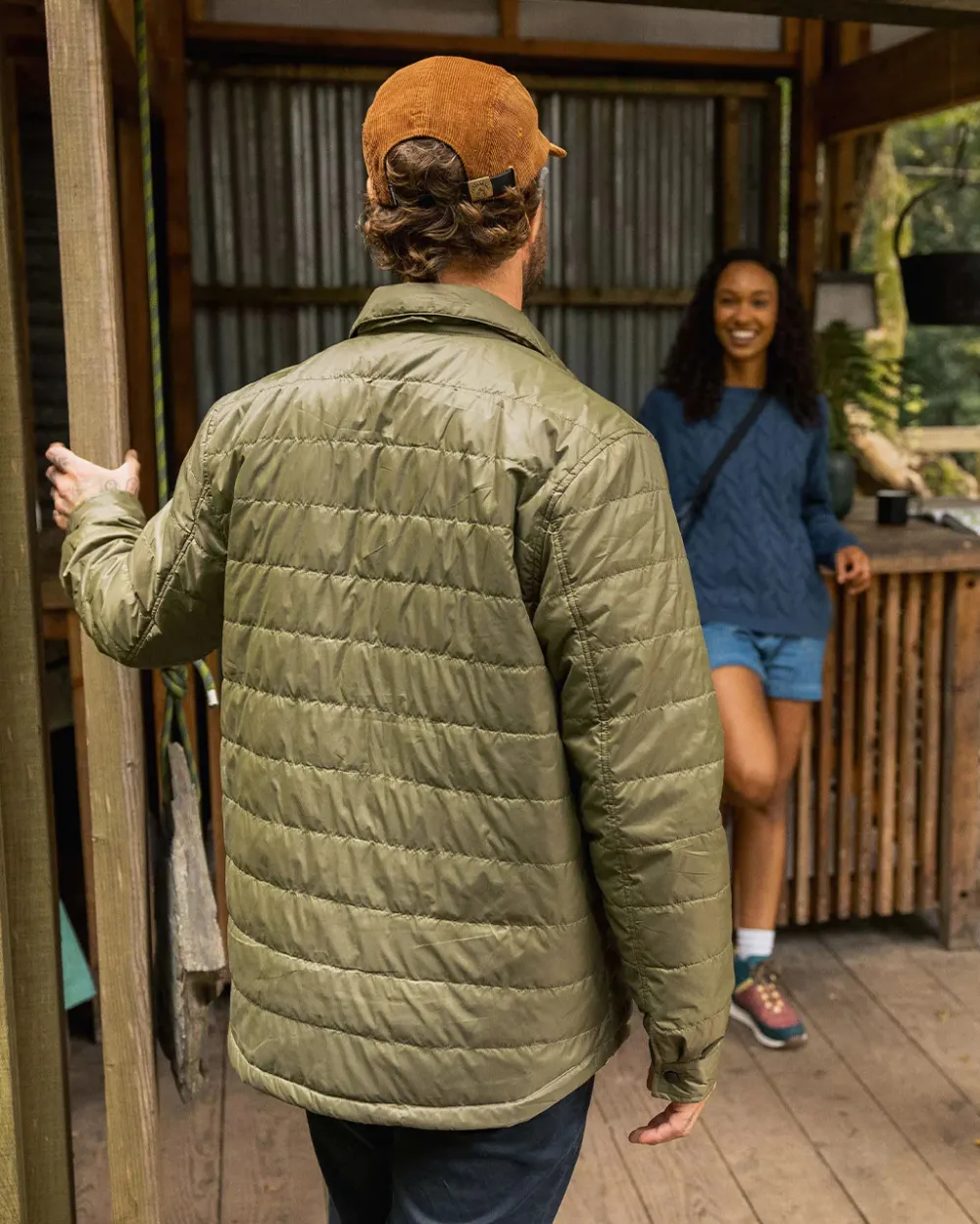 Passenger Shirts|Overshirts>Grain Recycled Insulated Overshirt Khaki