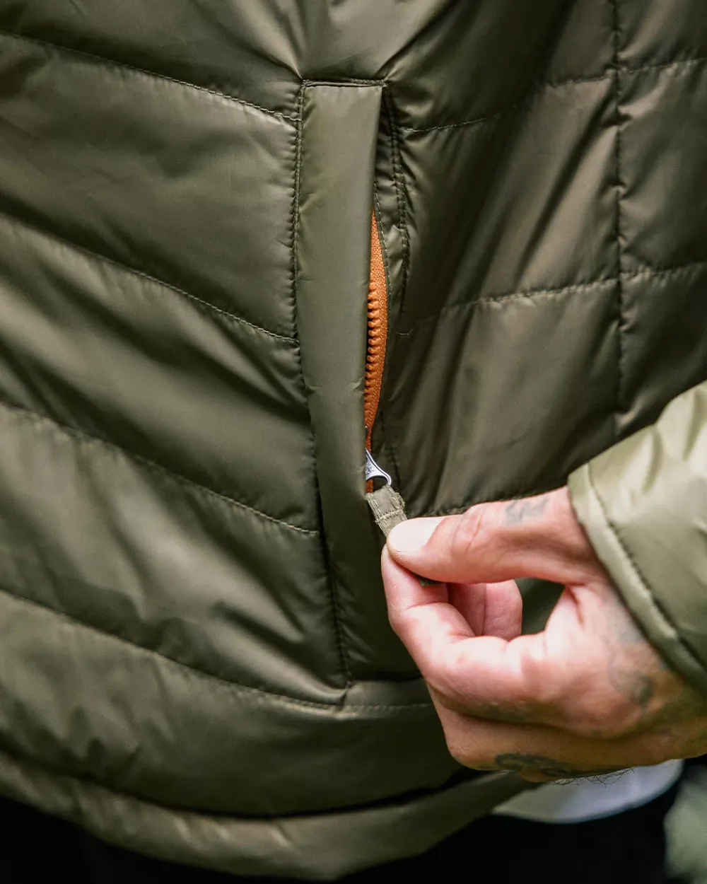 Passenger Shirts|Overshirts>Grain Recycled Insulated Overshirt Khaki