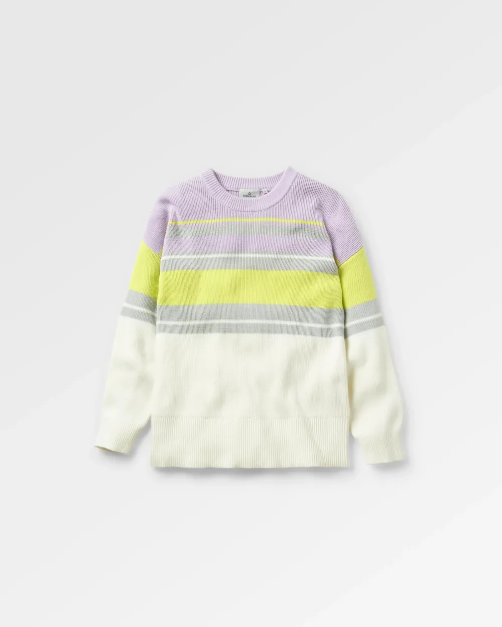 Passenger Knitwear>Grasslands Oversized Organic Cotton Knitted Jumper Lilac Mist