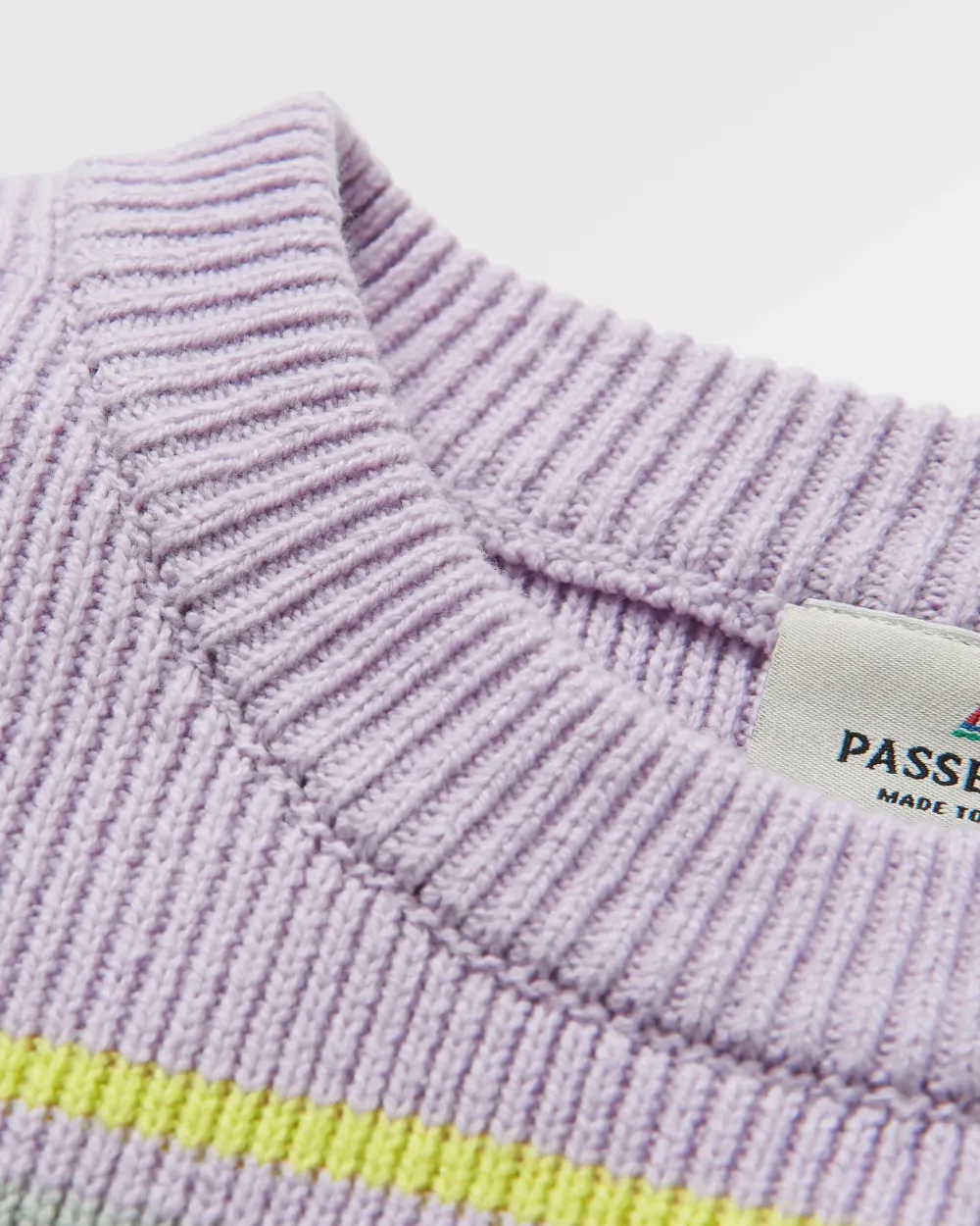 Passenger Knitwear>Grasslands Oversized Organic Cotton Knitted Jumper Lilac Mist