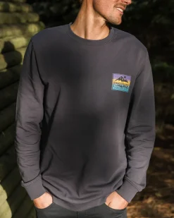 Passenger Hoodies & Sweatshirts|Men's Outlet>Grounded Organic Cotton Sweatshirt Charcoal