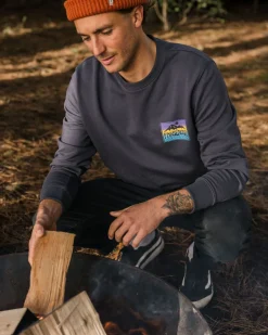 Passenger Hoodies & Sweatshirts|Men's Outlet>Grounded Organic Cotton Sweatshirt Charcoal