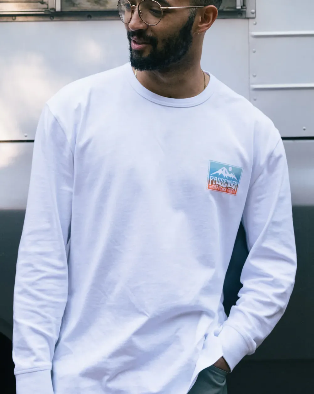 Floris van Bommel T-Shirts & Tank Tops|Men's Outlet>Grounded Organic Relaxed Fit LS T-Shirt White