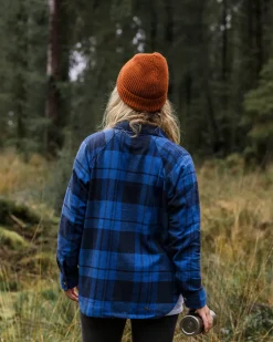 Passenger Shirts|Women's Outlet>Harmony Organic Cotton Check Shirt True Blue