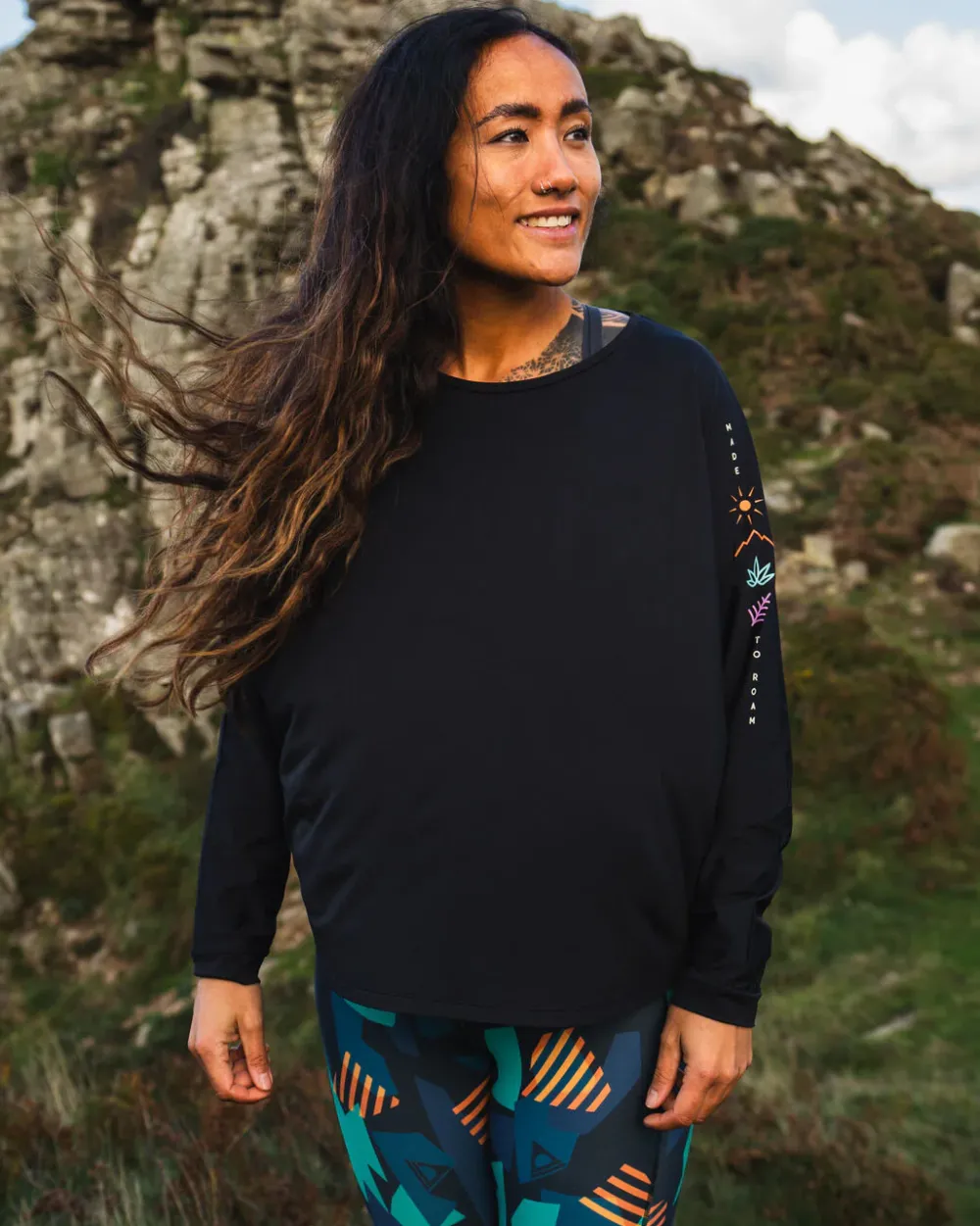 Passenger Tops & T-Shirts|Activewear>Hatha Recycled Active Top Black